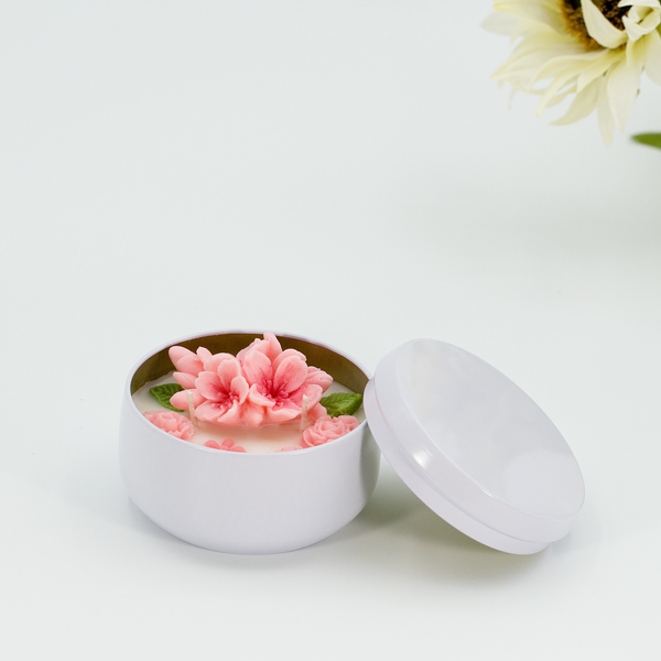 Sweet Garden, Flower Candle, 2 Wicks Soy Candle
