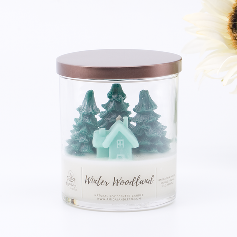 Christmas Tree House Candle with Gift Box