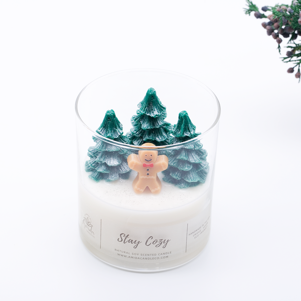 Christmas Tree Candle with Gift Box Soy Scented Candle