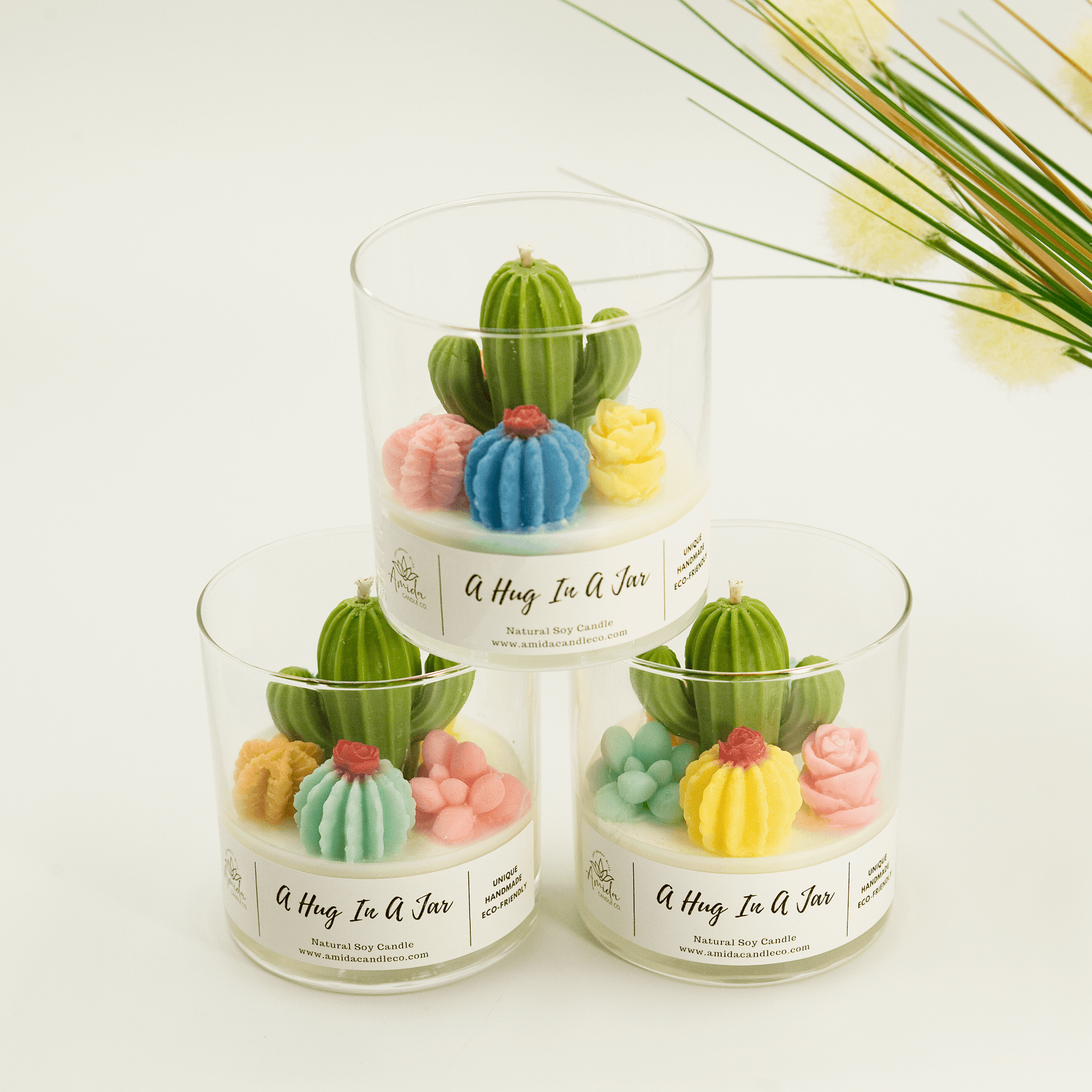 amida candle co., homemade candles, terrarium soy candle, cactus cacti candle, vagan candle, birthday gifts, girlfriend gift, anniversary gift, coffee table decor candle, lake house decor, bookshelf decor, housewarming gift, farmhouse candle, natural scented, ready to ship, luxury candle, pure soy wax